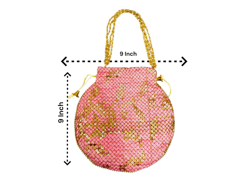 Sequence Silk Potli Bag
