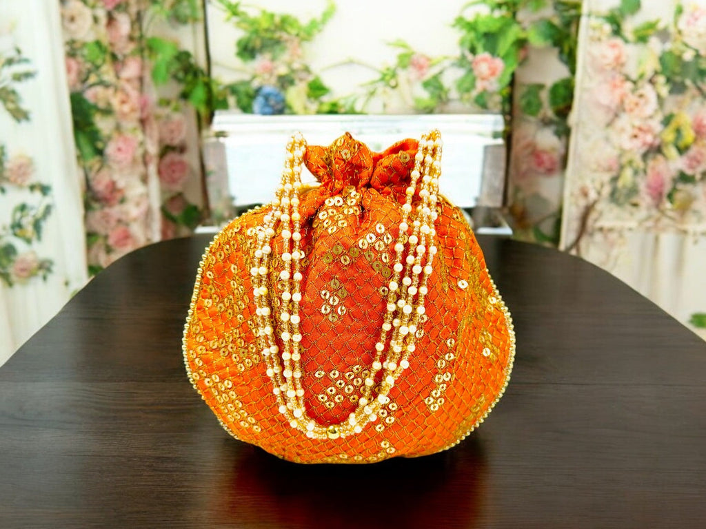 Sequence Silk Potli Bag, Set of 7
