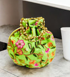 Embroidered Silk Potli Bag