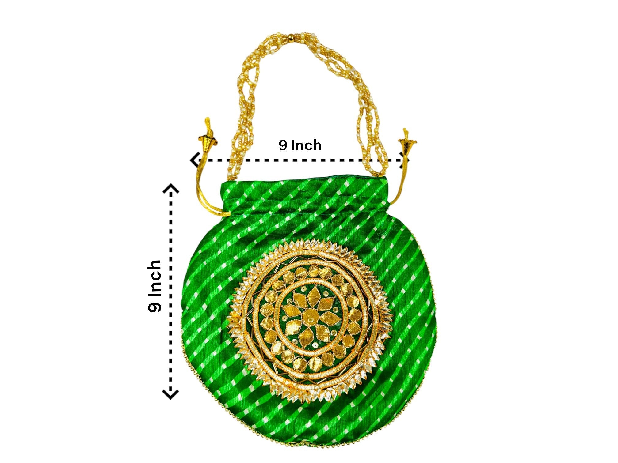 Lehariya with Gota Patti work Potli Bag, Set of 5