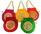 Karwachauth Gift Combo - Reusable Gajra, Sindoor Dibbi, Bindi & Gota Potli