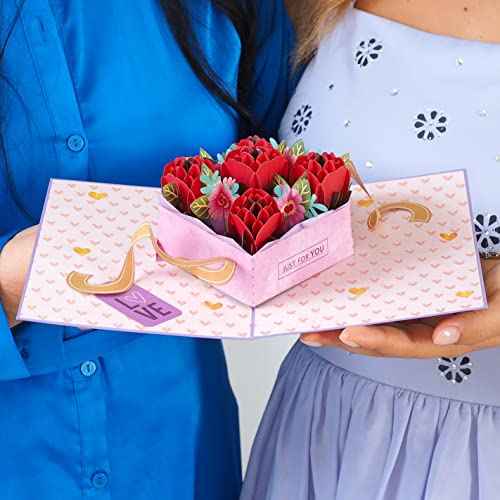 Box of Roses Pop Up Card - 5" x 7"
