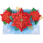 Poinsettia Flower Pop Up Christmas Card by Paper Love