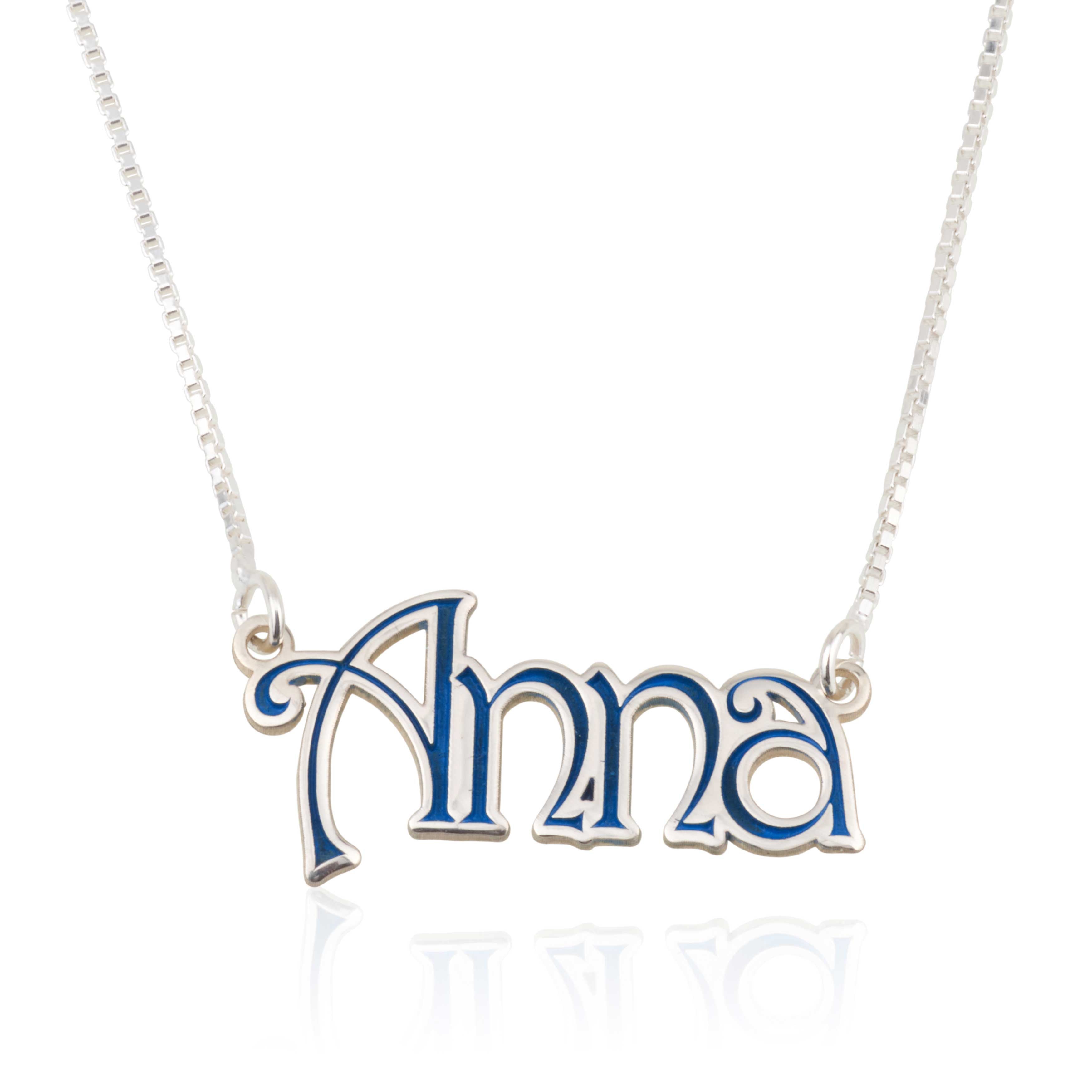 Custom Colorful Name Plate Necklace