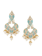Shoshaa Turquoise Blue Contemporary Drop Earrings For Women