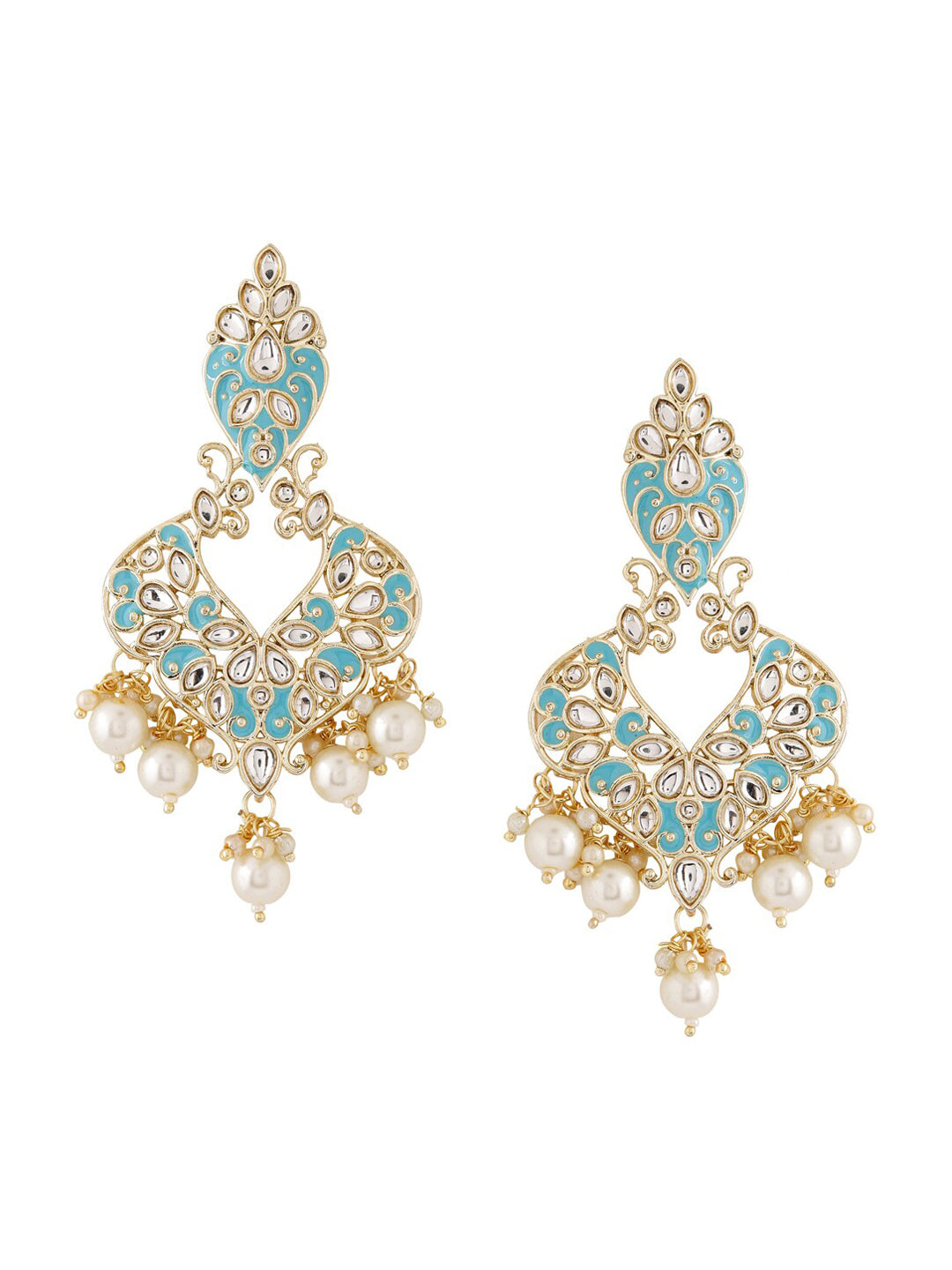 Shoshaa Turquoise Blue Contemporary Drop Earrings For Women