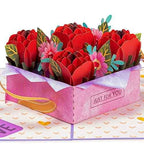 Box of Roses Pop Up Card - 5" x 7" by Paper Love