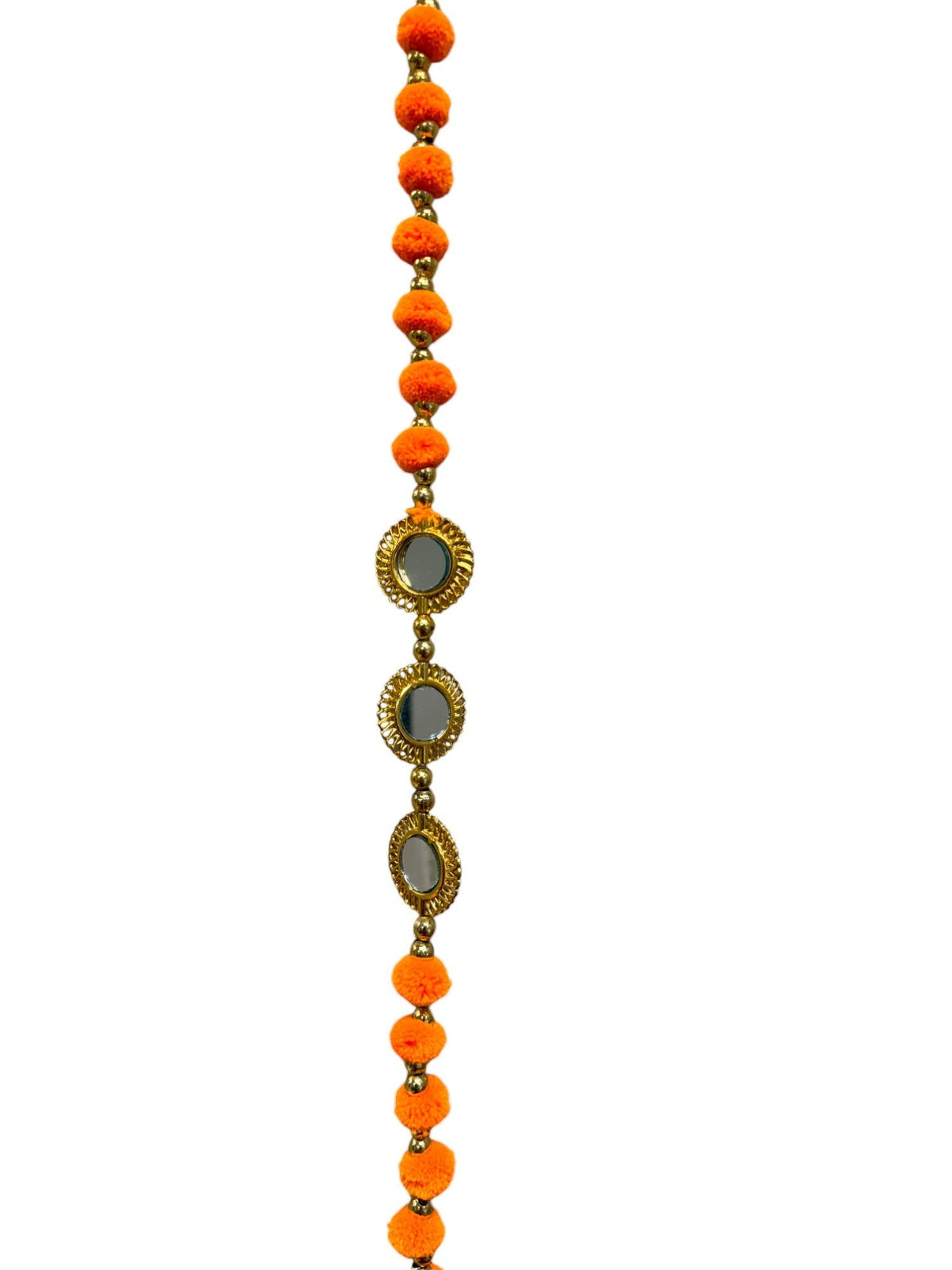 52" Long Pompom & Real Mirror Lari, Set of 5 Festive Decor La Vie Bien 52" Long Pompom & Real Mirror Lari, Set of 5