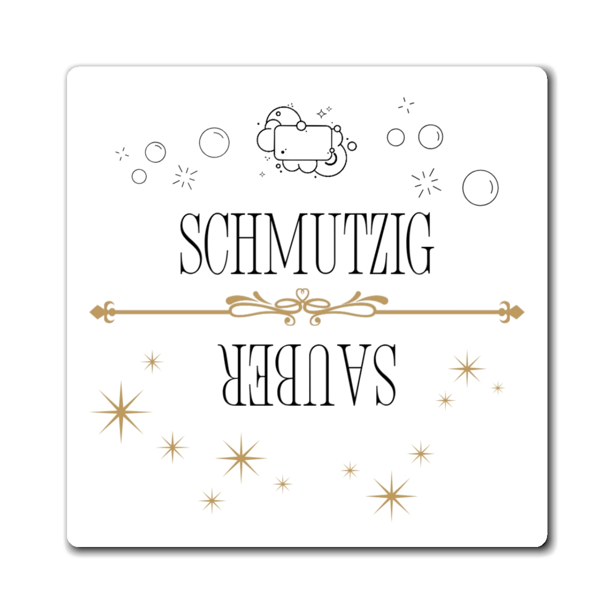 Schmutzig Sauber Refrigerator Magnet, German Clean/Dirty Dish Indicator