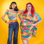 Luscious Landscape Tulip Sleeve Tee in Brilliant Emerald by Blue Platypus Clothing