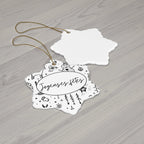 Joyeuse fêtes Ceramic Ornament (Happy Holidays) - French by Printify