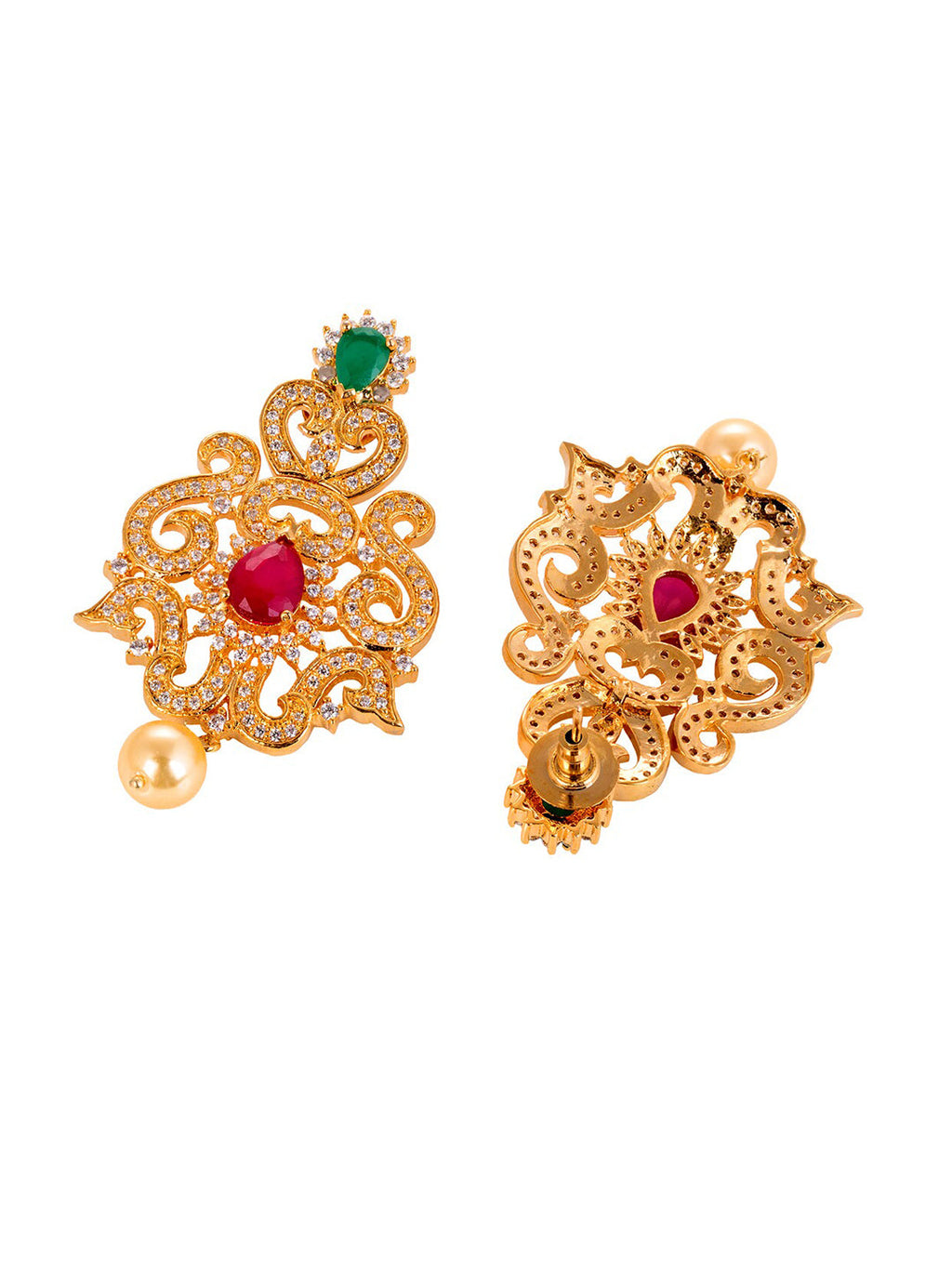 Saraf RS Jewellery Gold-Polished Multi-Colored Jewellery Set