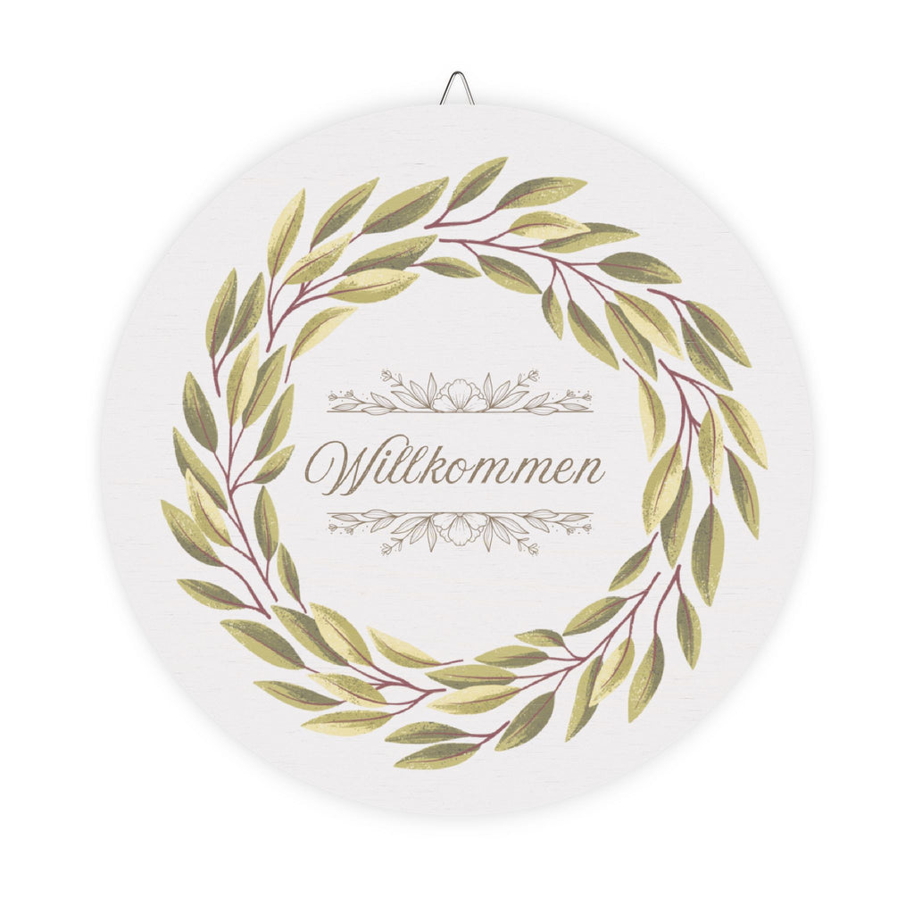 Willkommen Front Door Hanging Sign
