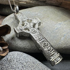 Artisan Irish Clonmacnoise Cross Necklace - Made in Ireland