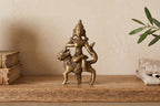 Antique Bronze Deity Figure on Nandi Bull