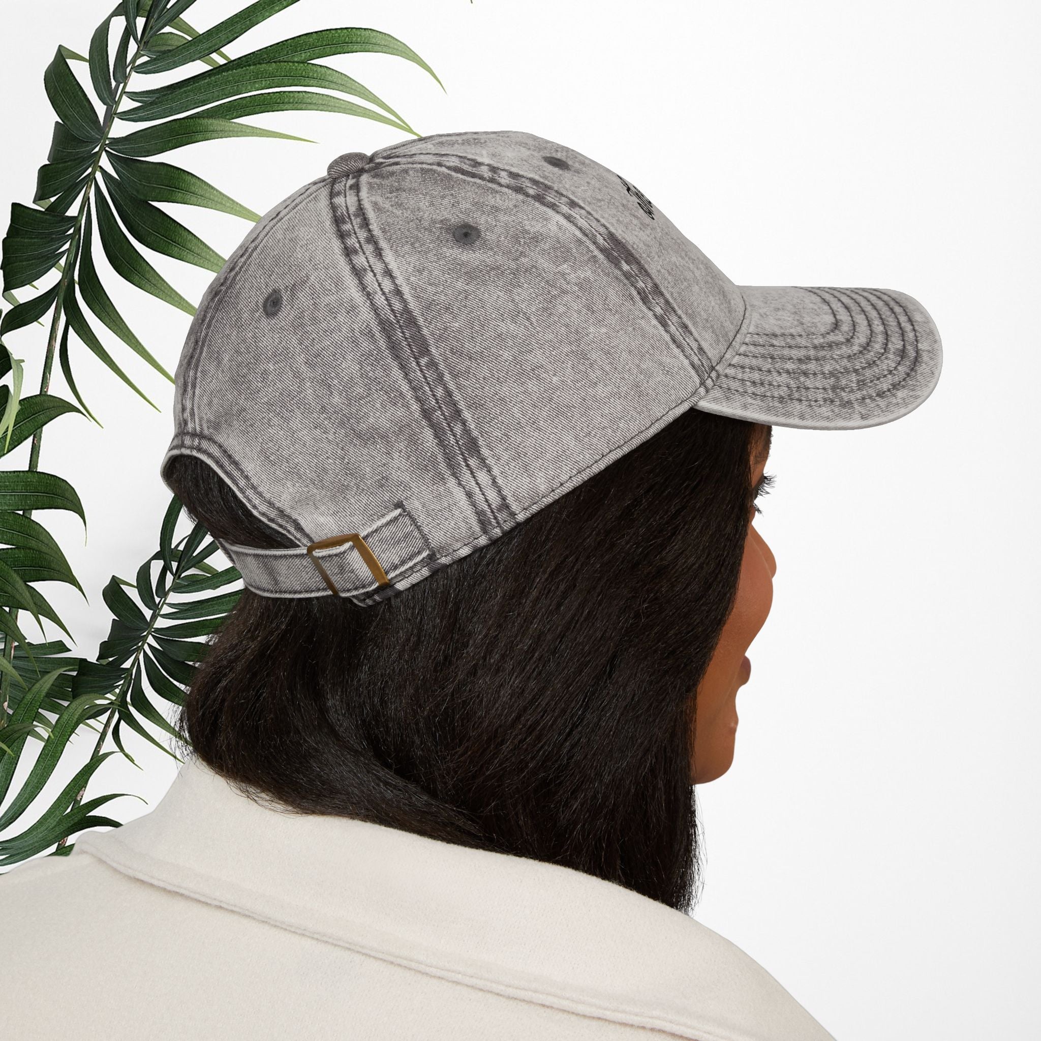 Bespattered Facade "I'm Fine" Black Embroidered Vintage Cap