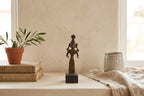 Crowned Tribal Miniature Bronze Female Figure
