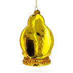 Golden Buddha Glass Christmas Ornament