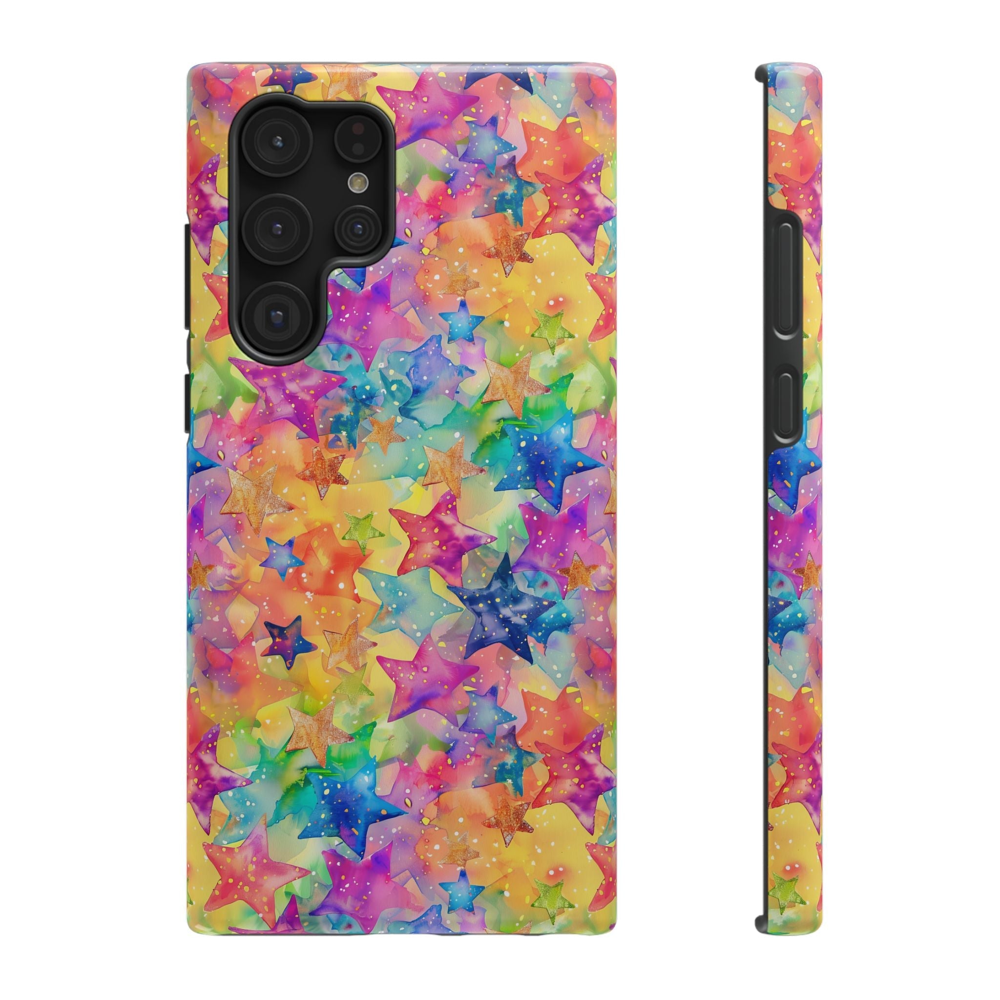 Bespattered Facade Rainbow Stars Impact-Resistant Case