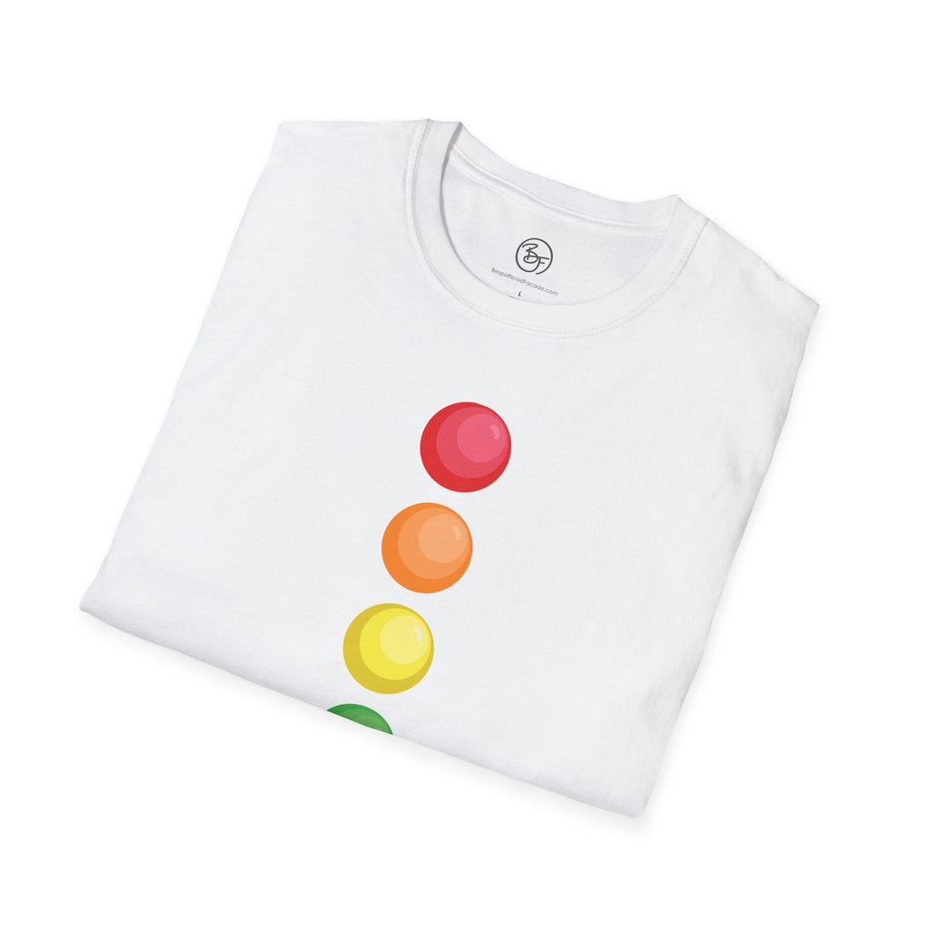 Bespattered Facade Rainbow Dots Unisex Softstyle T-Shirt