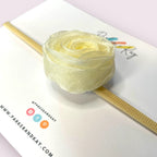 Chiffon Rose Baby Headband by Parker + Kay Creative