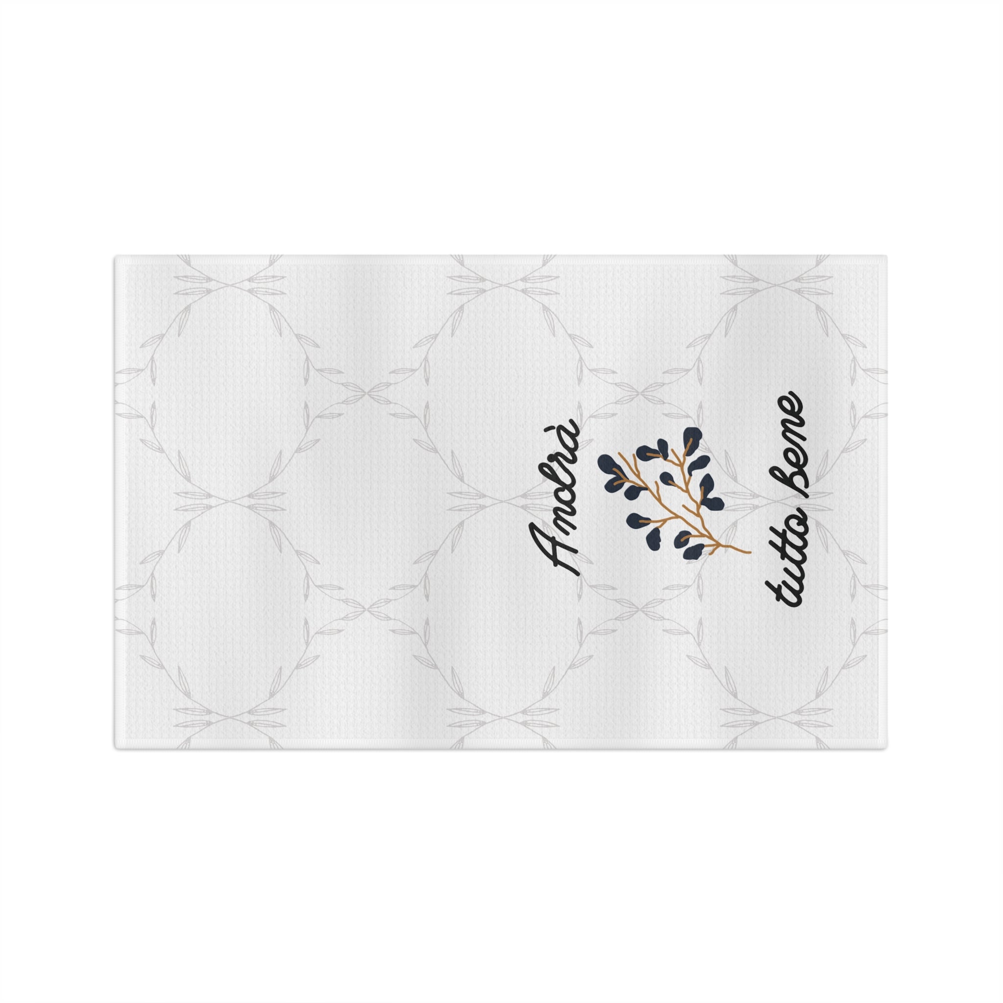 Microfiber Tea Towel – 'Andrà tutto bene' Italian Floral Kitchen Towel