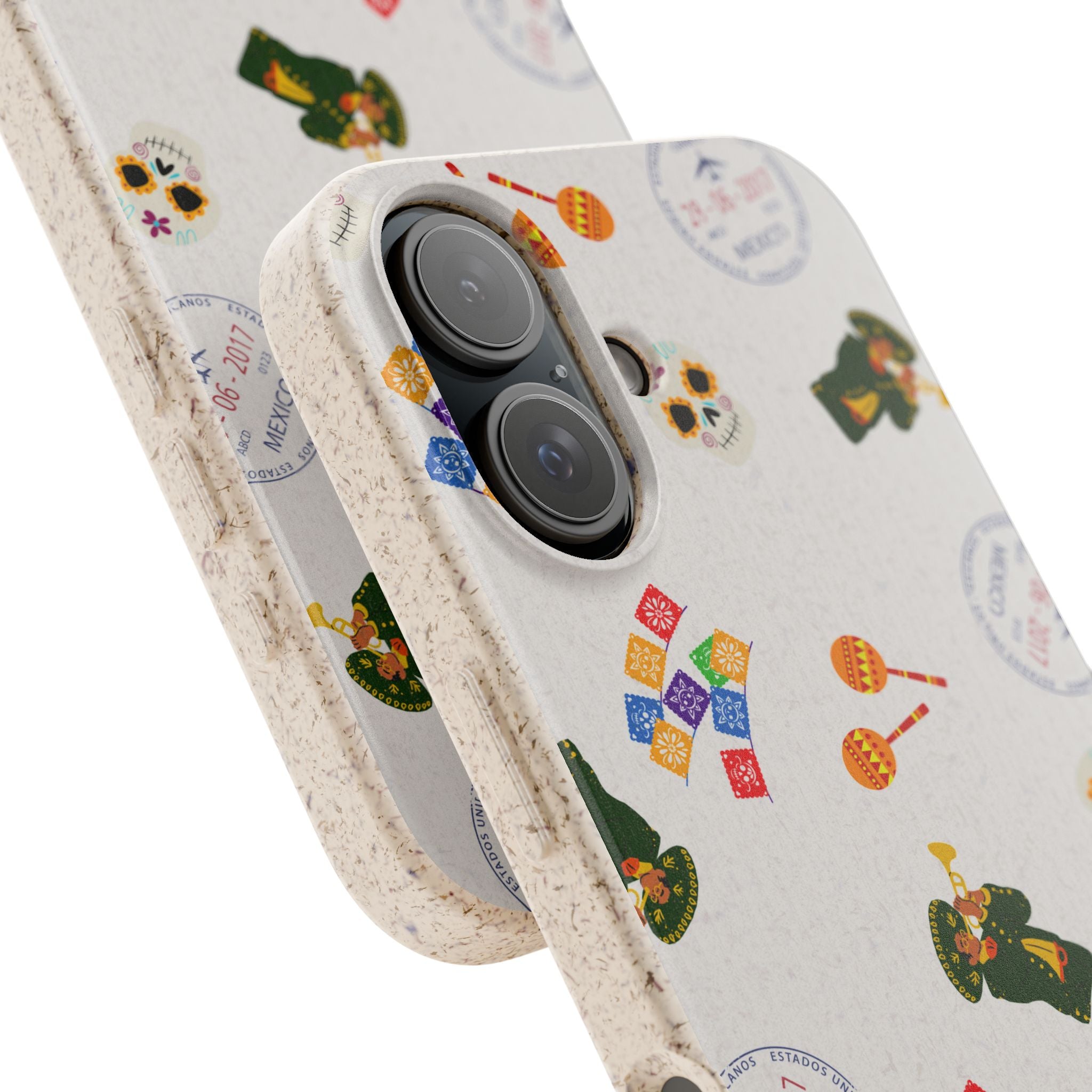 Mexican fiesta Biodegradable Phone Case — Colorful Fiesta Icons Eco iPhone Cover