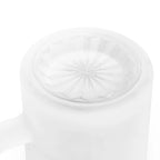 L'chaim! To Life! Hebrew writing Frosted Glass Beer Mug by Printify