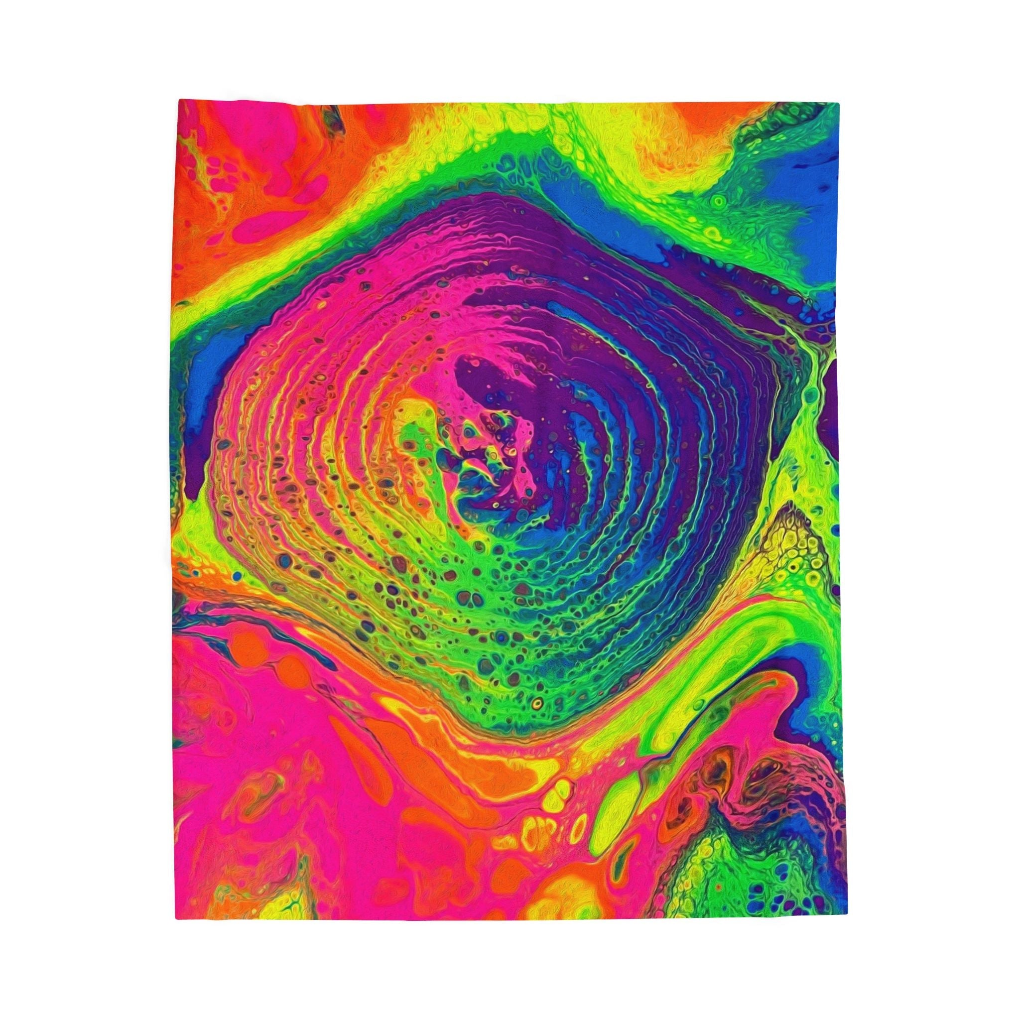 Bespattered Facade Tasty Neons Velveteen Plush Blanket | 3 Sizes