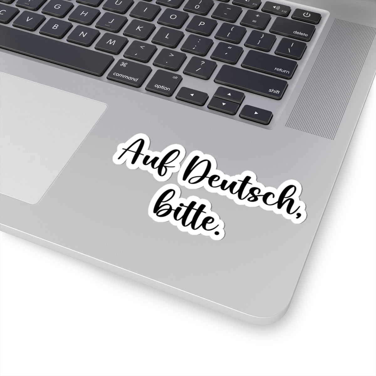 Auf Deutsch Kiss-Cut Sticker, German Phrase Vinyl Sticker