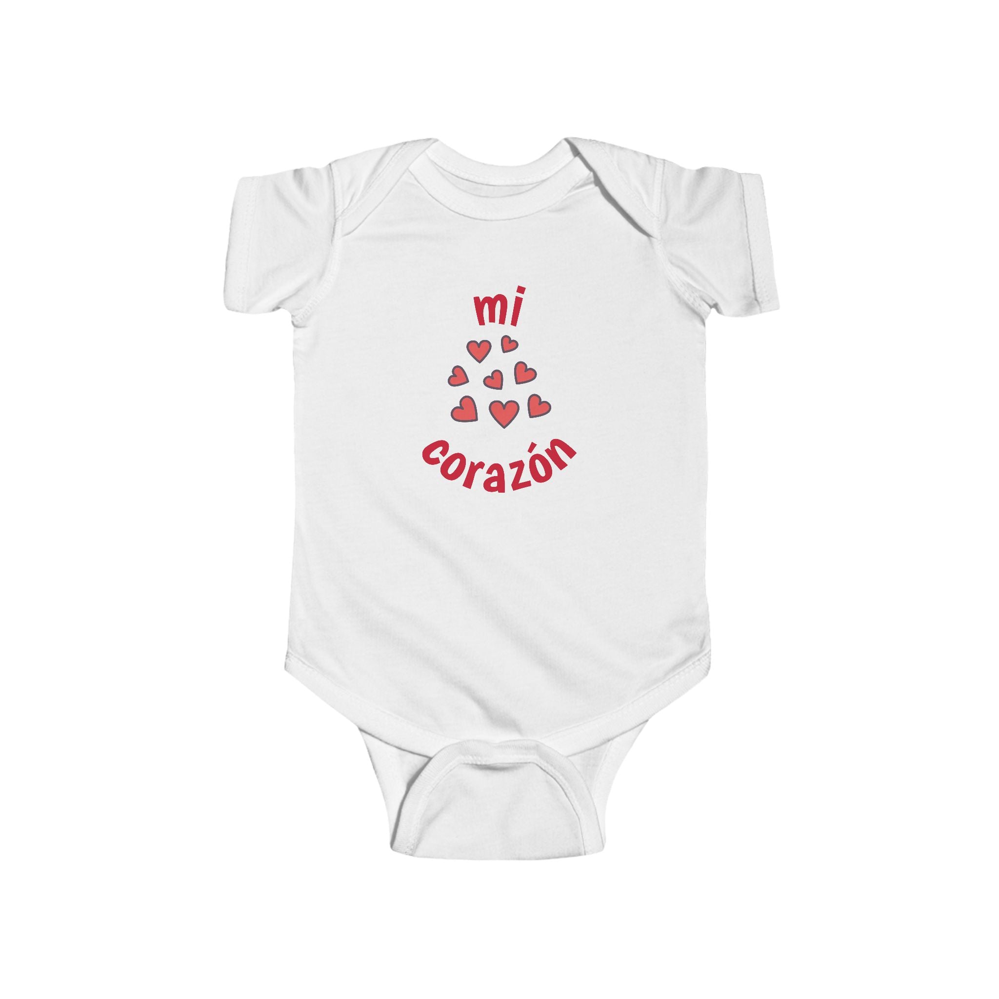 Mi corazón Infant French Bodysuit, Cute Baby Romper