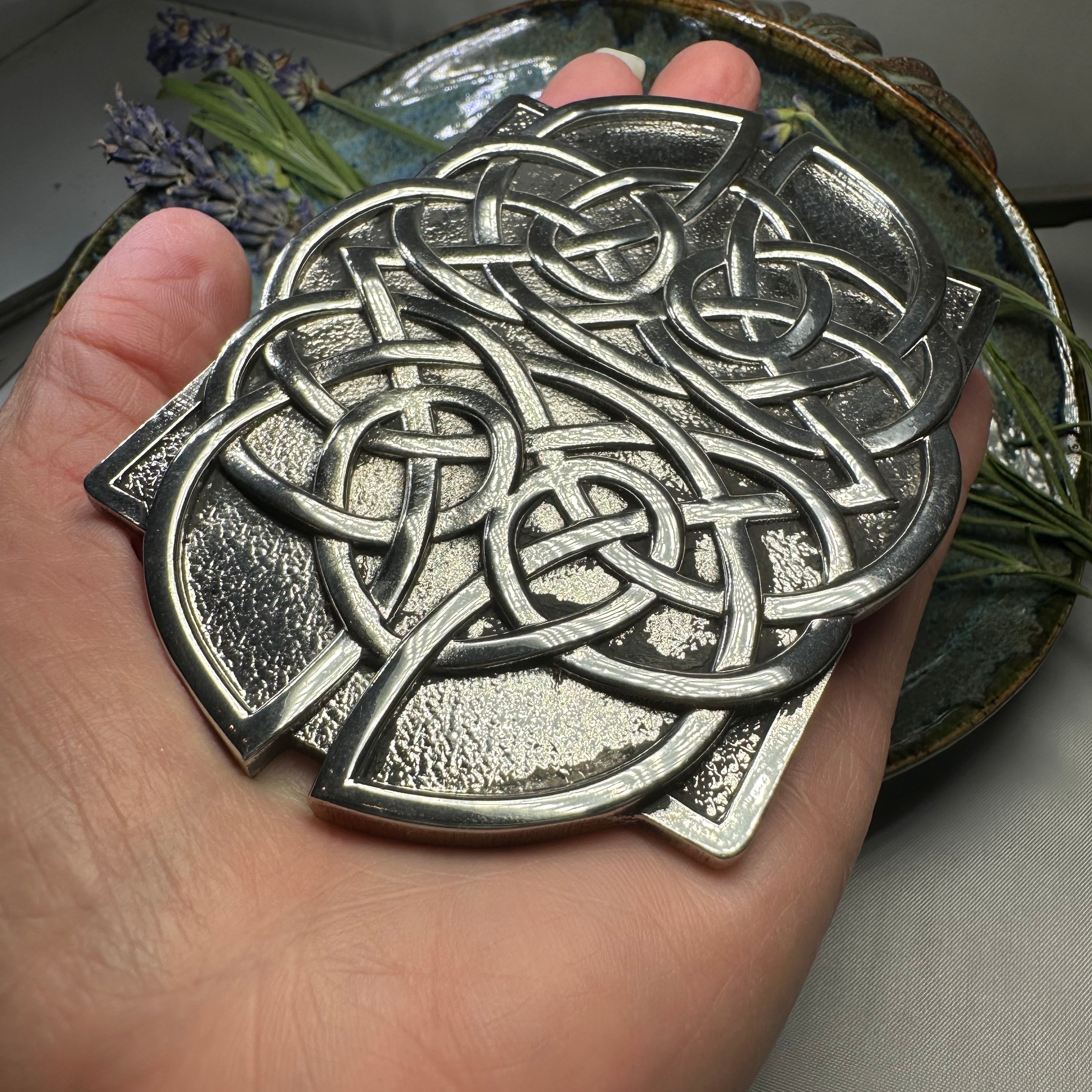 Large Celtic Kilt Belt Buckle - Handmade in Scotland