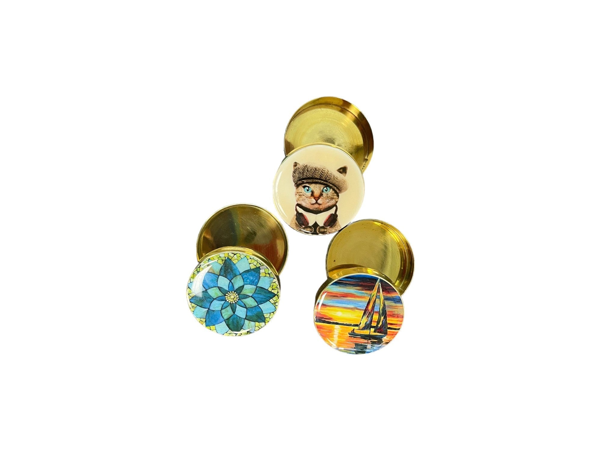 Trinket / Jewelry Box / Sindoor Dani, Set of 3