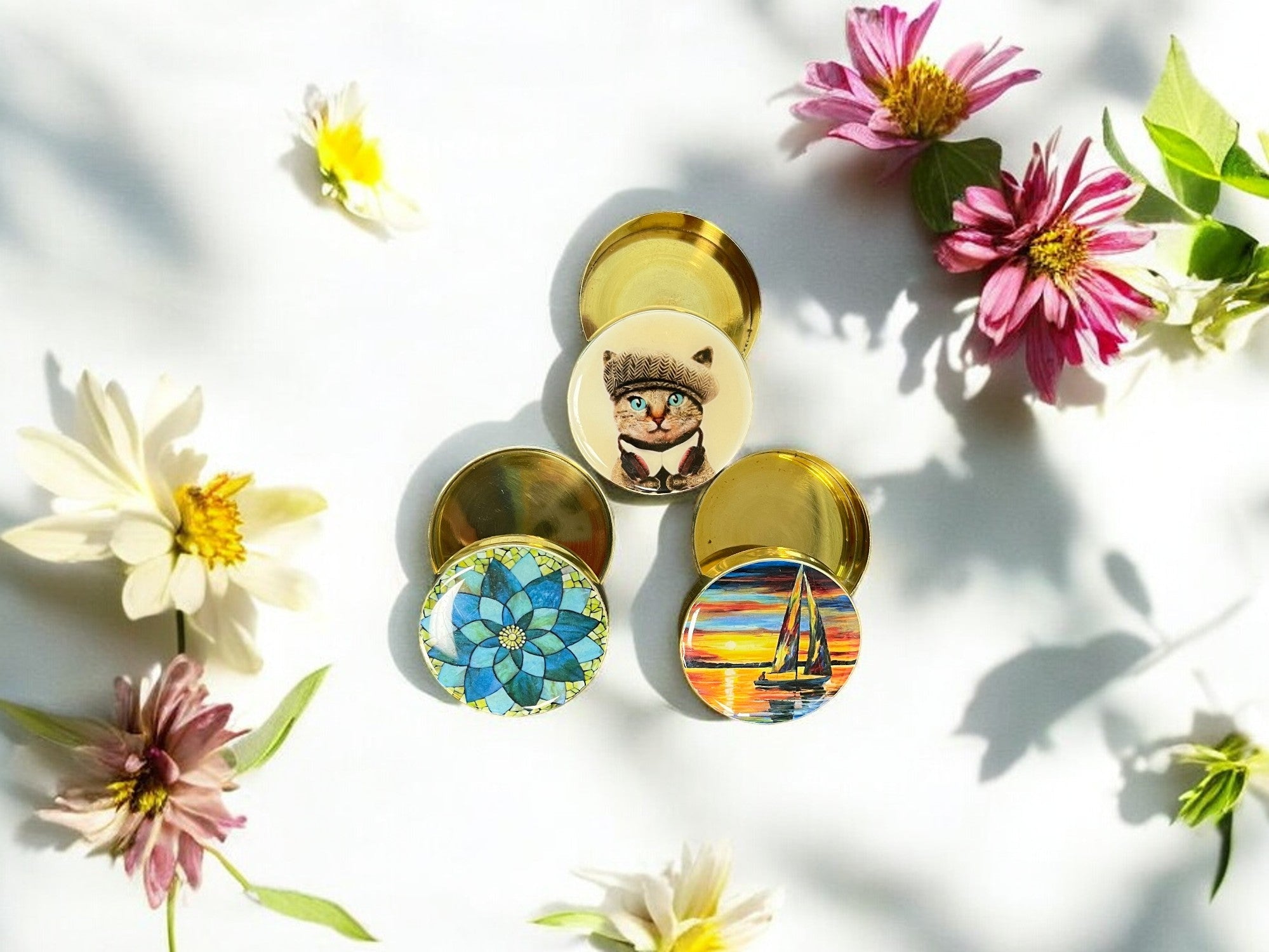 Trinket / Jewelry Box / Sindoor Dani, Set of 3