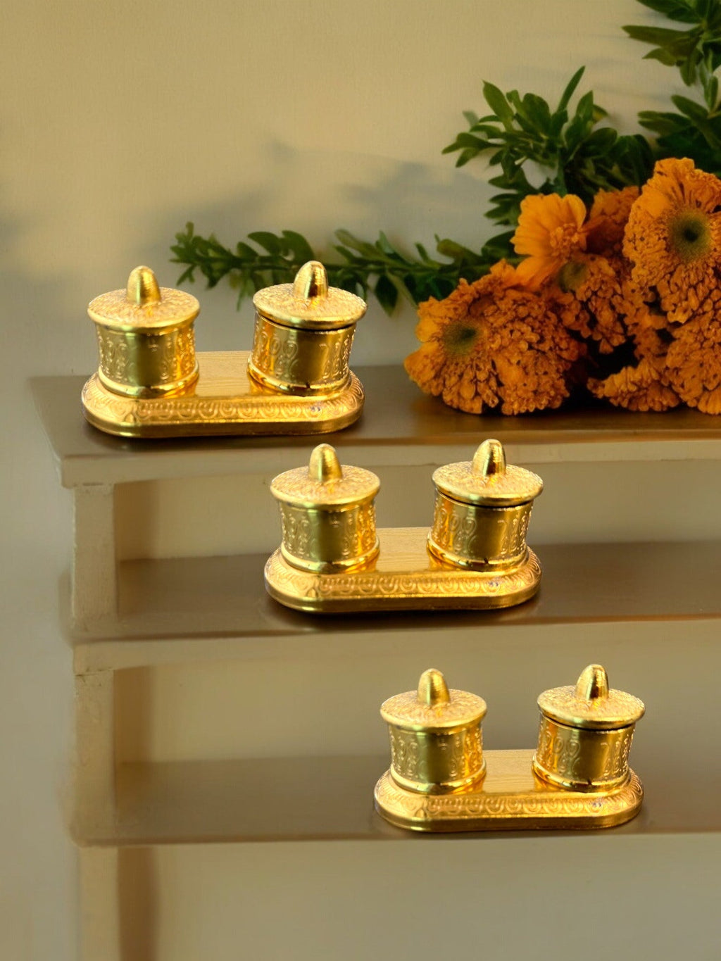 Brass Haldi Kumkum Holder