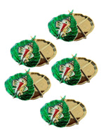 Haldi Kumkum Plate with Ganesha & Leaf, Set of 5