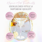 Iridescent Hammered Martini & Cocktail Glasses by Sister.ly Drinkware