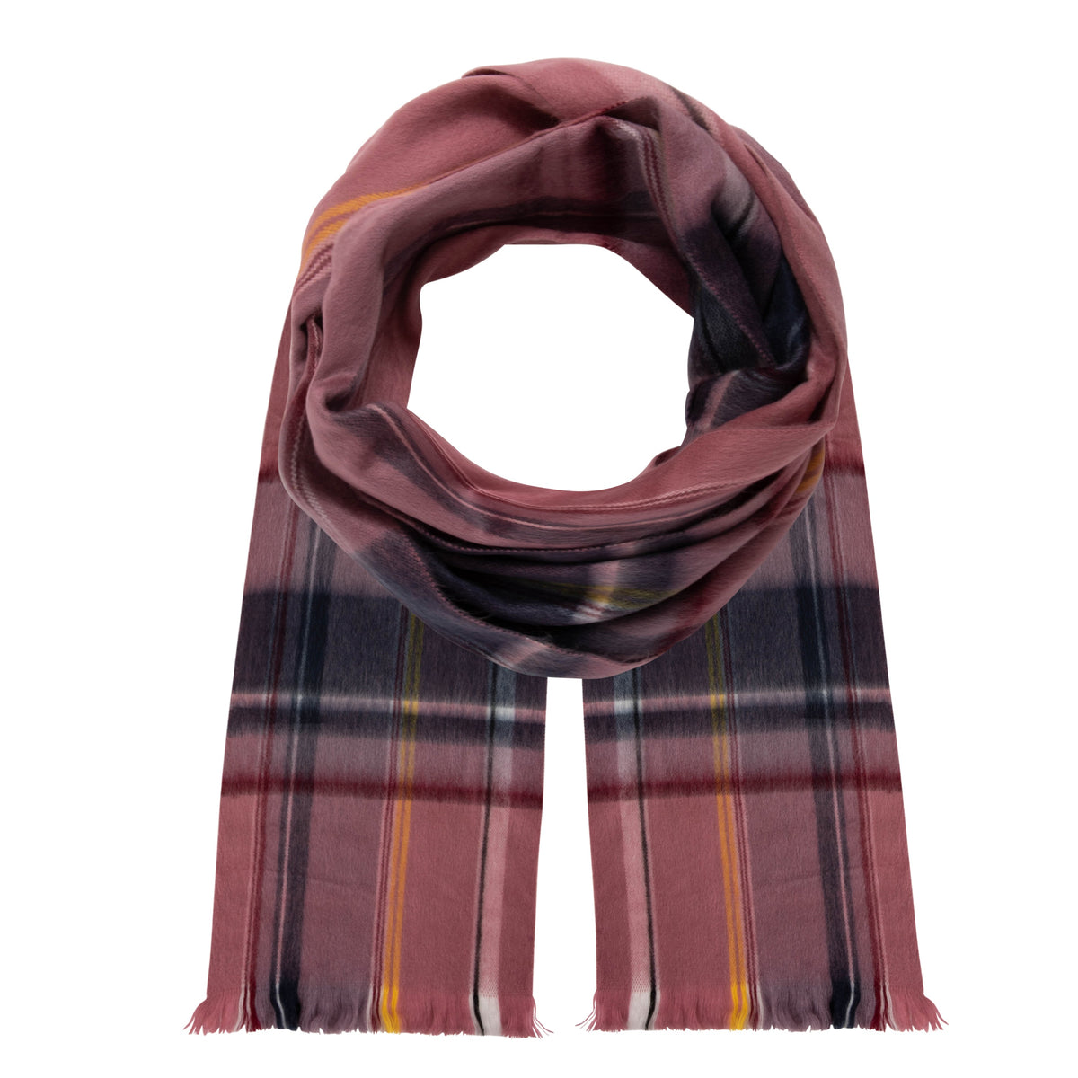 Alpaca Scarf (Dusky Pink Plaid)