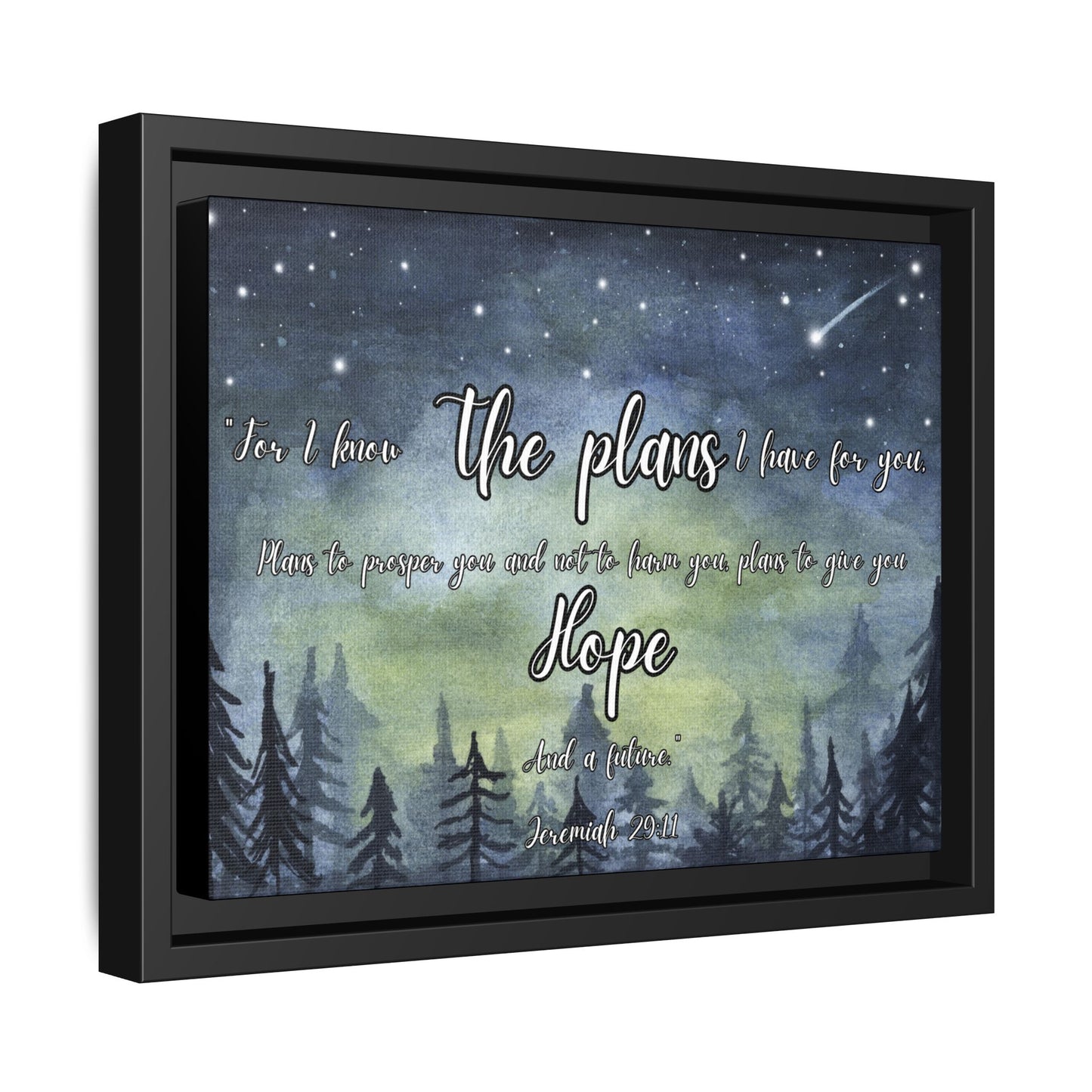 Jeremiah 29:11 Bible Verse wall art framed canvas