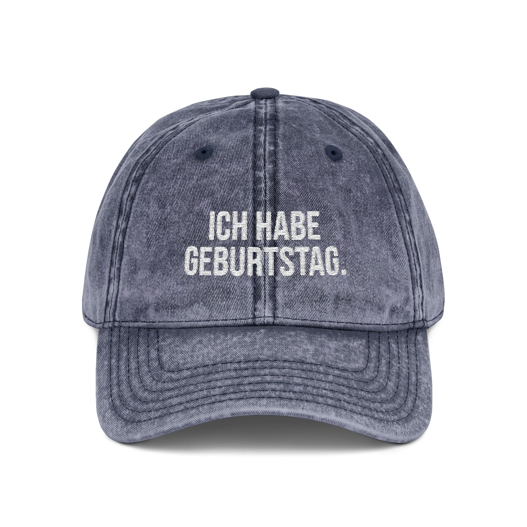 Ich habe Geburtstag german birthday baseball Cap, Vintage Embroidered Hat by Printify