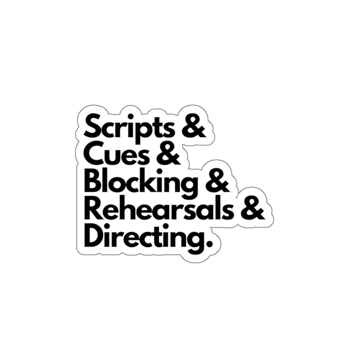 Theater Scripts & Cues Die-Cut Sticker