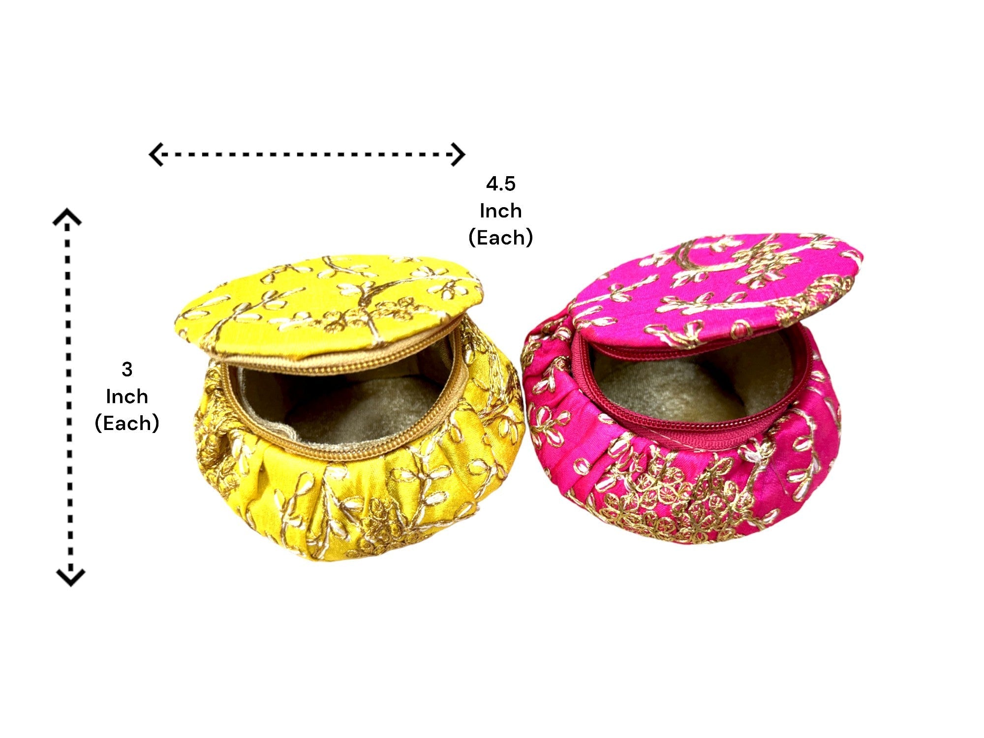 Matki Style Box with Embroidery, Set of 2