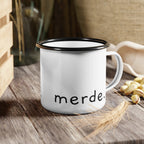 Merde Enamel Camp Cup by Printify