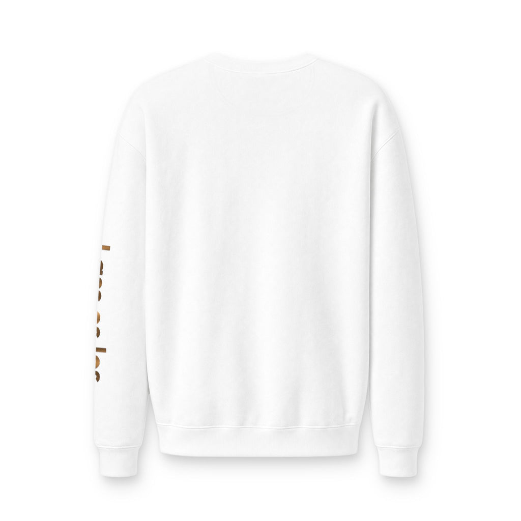Im Hier Und Jetzt Crewneck Sweatshirt, metallic foil print German Phrase In the Here and Now, Let it go meditative phrases, Minimal Script