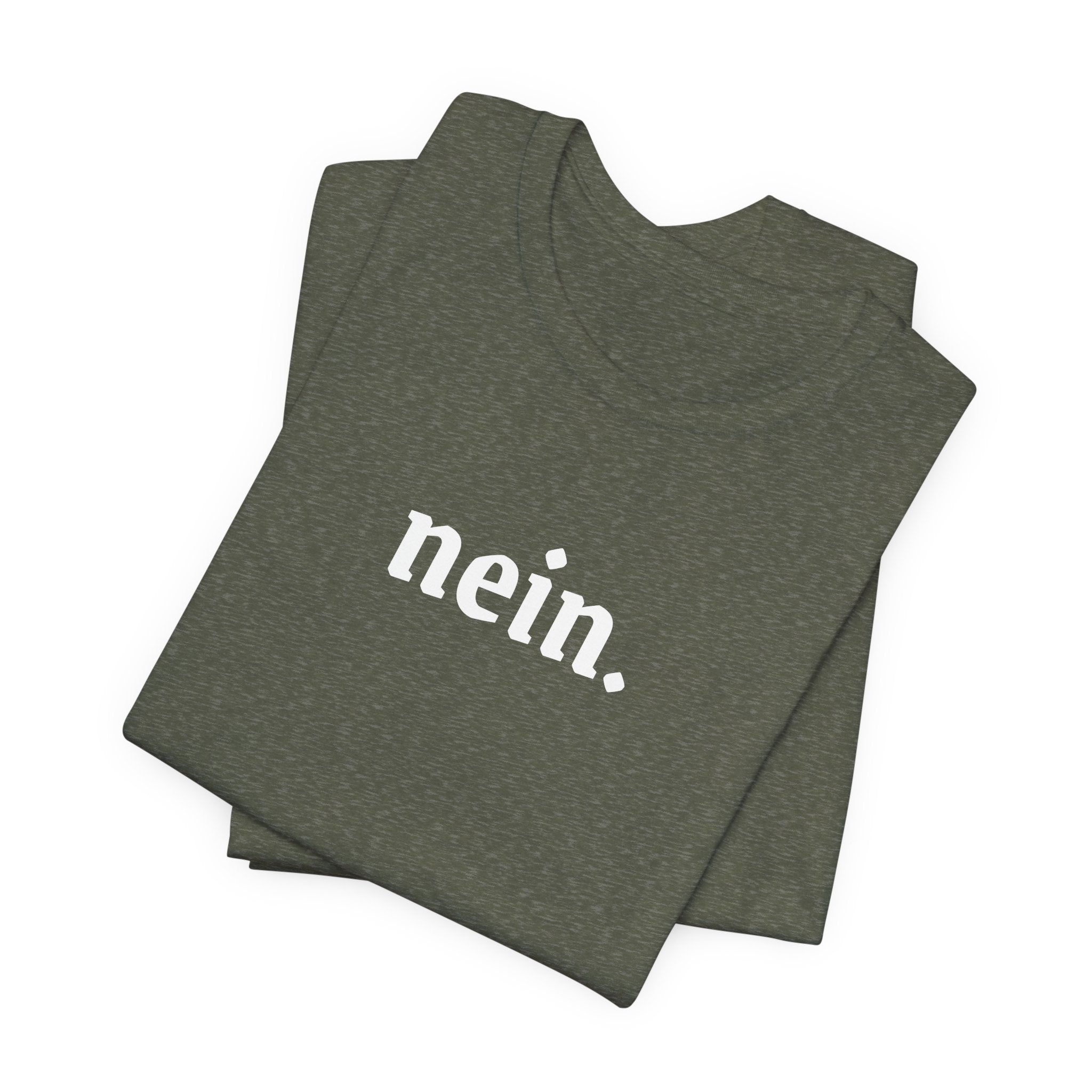 Nein. Graphic Tee, unisex Minimal German Word Tee