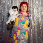 Cats in Space Minidress in Asteroid Field by Blue Platypus Clothing