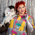 Cats in Space Minidress in Asteroid Field by Blue Platypus Clothing
