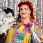 Cats in Space Minidress in Asteroid Field by Blue Platypus Clothing