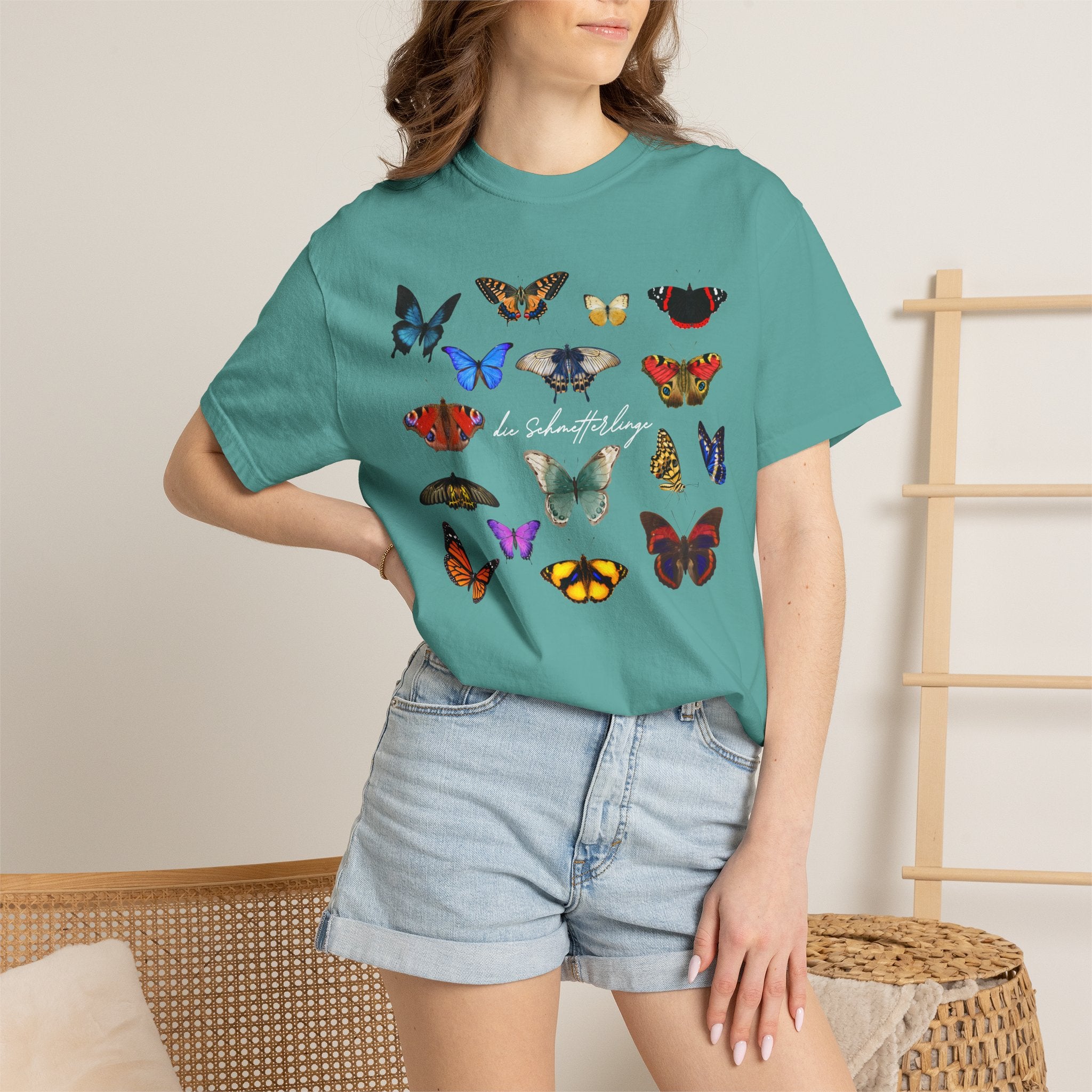 German 'die Schmetterlinge' Butterflies T-Shirt, Comfort Colors, gift for German speaker