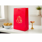 Ganesha / Ganpati Printed Paper Bag, Set of 10